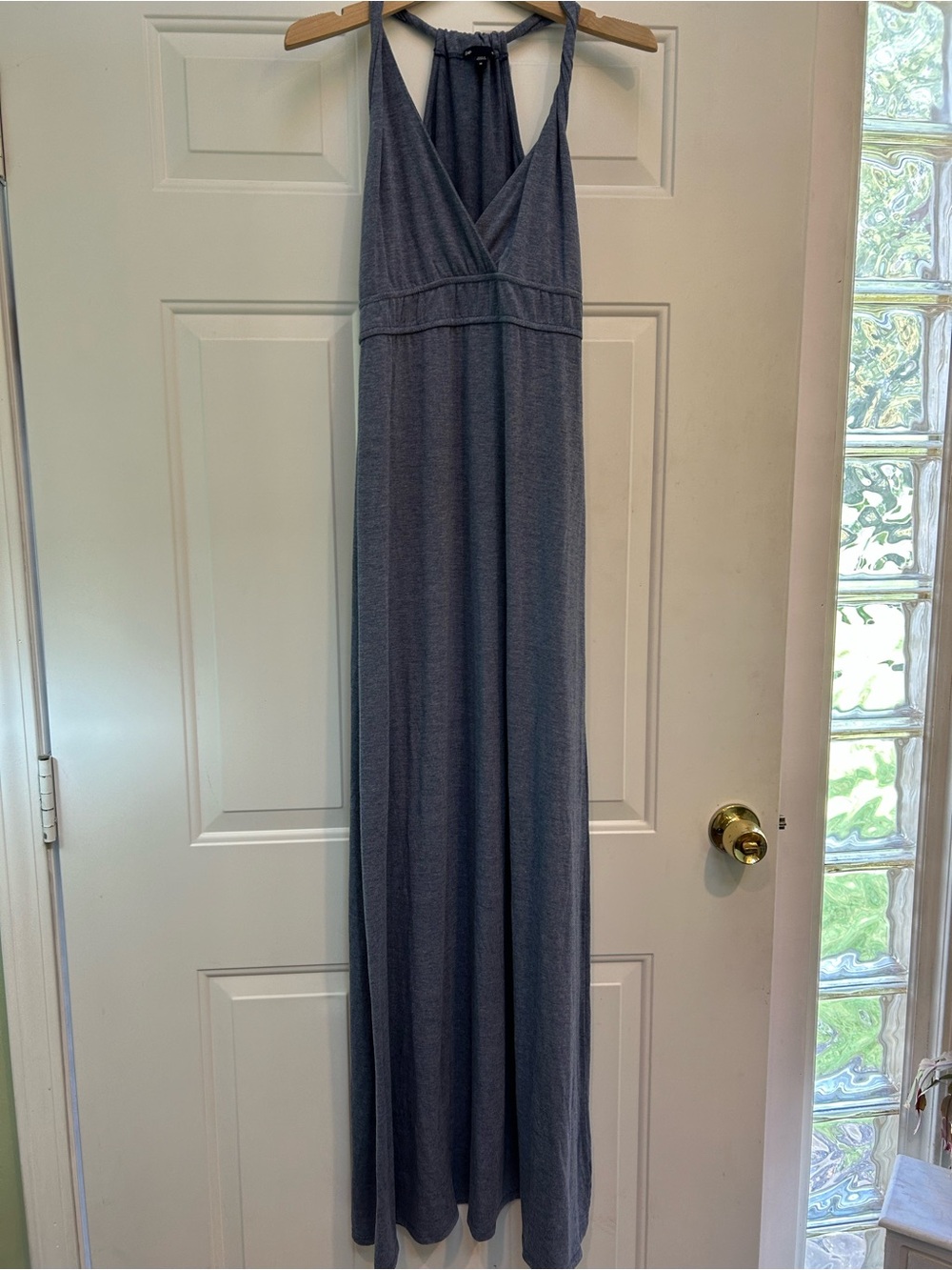 Gap Heather Blue Halter Maxi Dress M